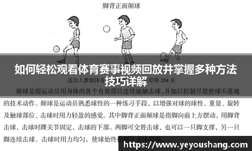 如何轻松观看体育赛事视频回放并掌握多种方法技巧详解